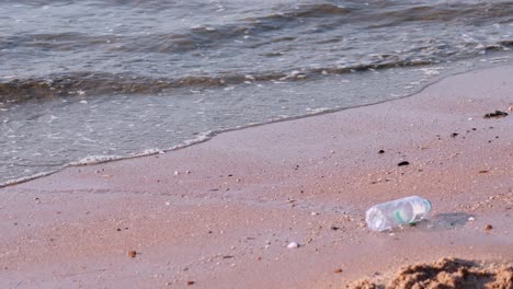 plastic bottle on a beach