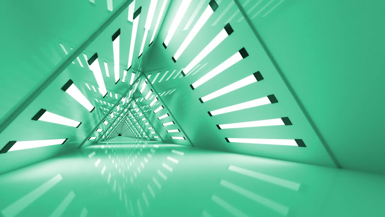 삼각형 루프 미래의 배경 터널