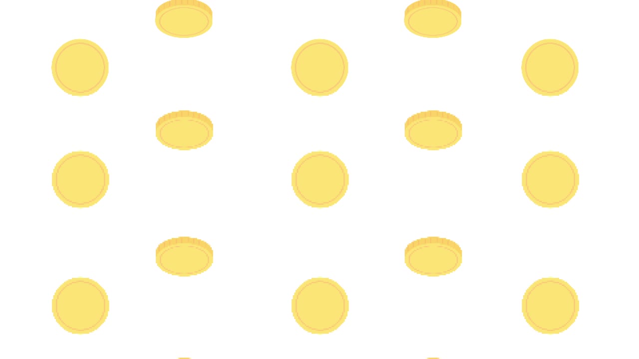 Animated Background With Money Falling Down (Dot Picture Style)
