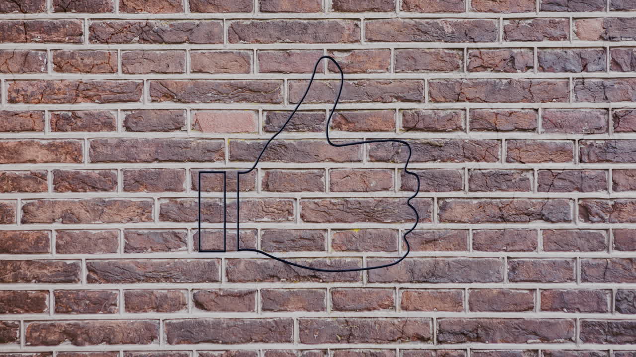 벽돌 벽에 네온 심장 표지판 4k