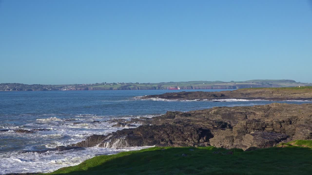 Klippekystens kirkegård eller tusind skibes gravsted, Hook Head, Wexford, Irland. Episke steder.