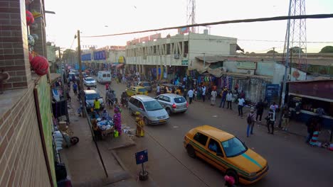 busy street market in west africa
