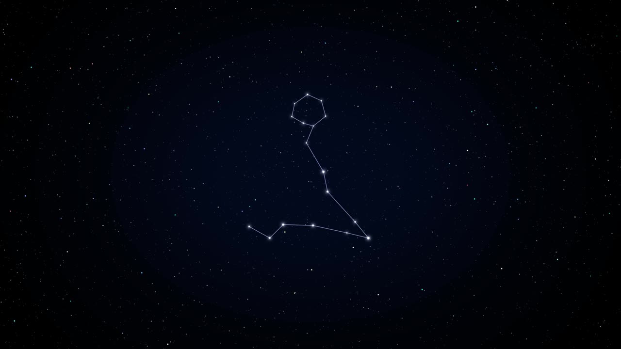 물고기: 조디악 별자리 애니메이션, 4k 해상도, 원활한 루프