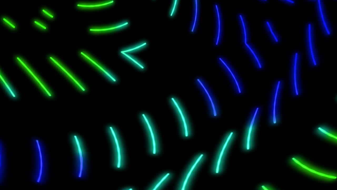 fondo de movimiento de línea de trazo ondulado colorido. abstracto colorido de neón brillante línea de trazos geométricos.