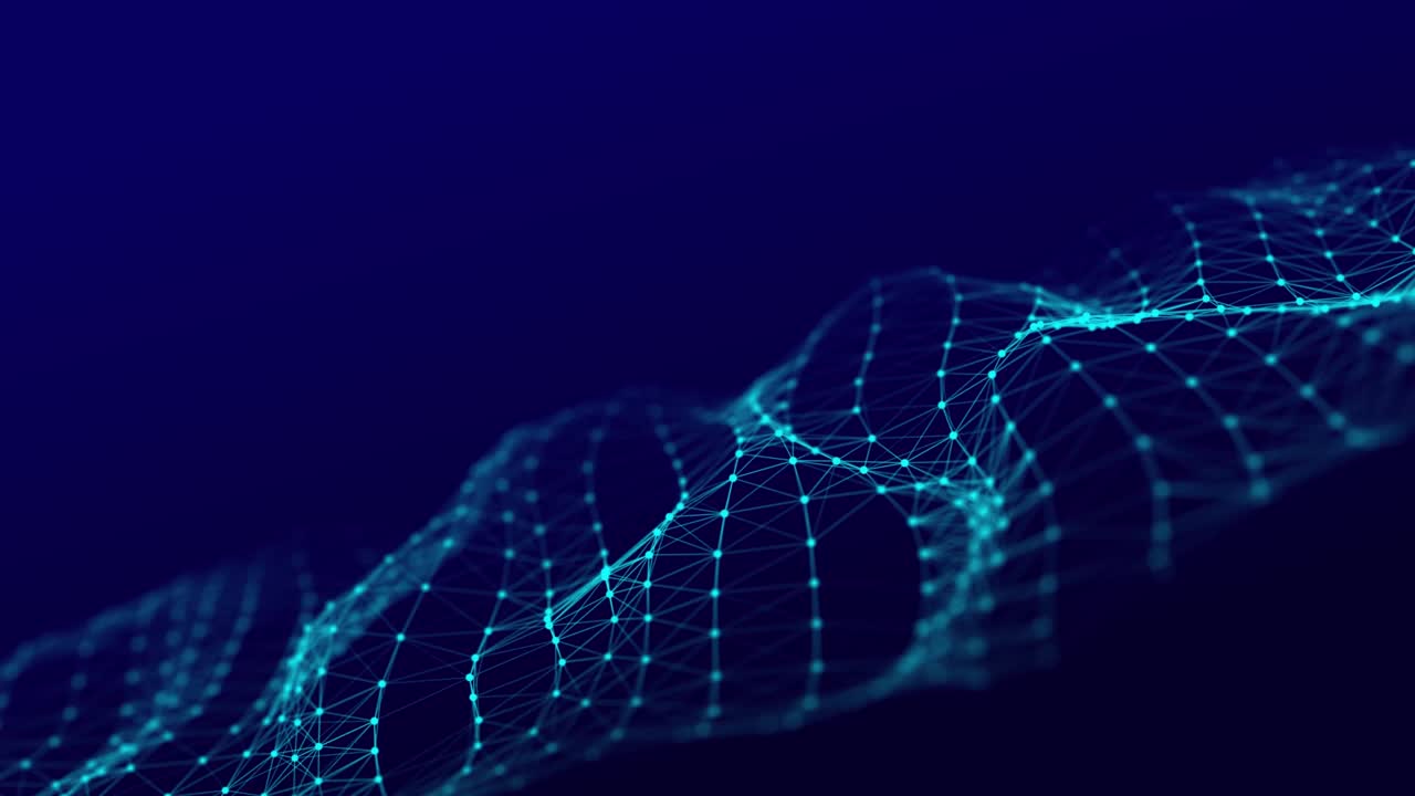 fundo futurista azul abstrato. onda tecnológica de fluxo de dados de informação. renderização 3d.