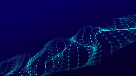 abstract blue futuristic background. technological wave of information data flow. 3d rendering.