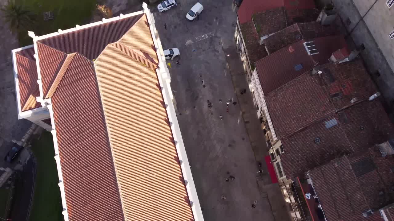 Aerial Views of Historic Buildings and City Streets