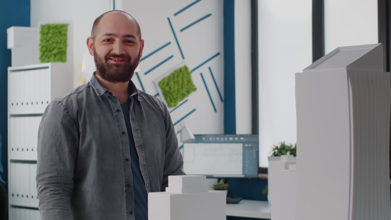 Architectural design and model building in office