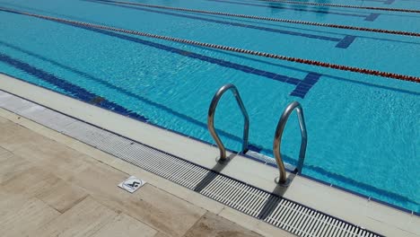 grab bars ladder in the swimming pool