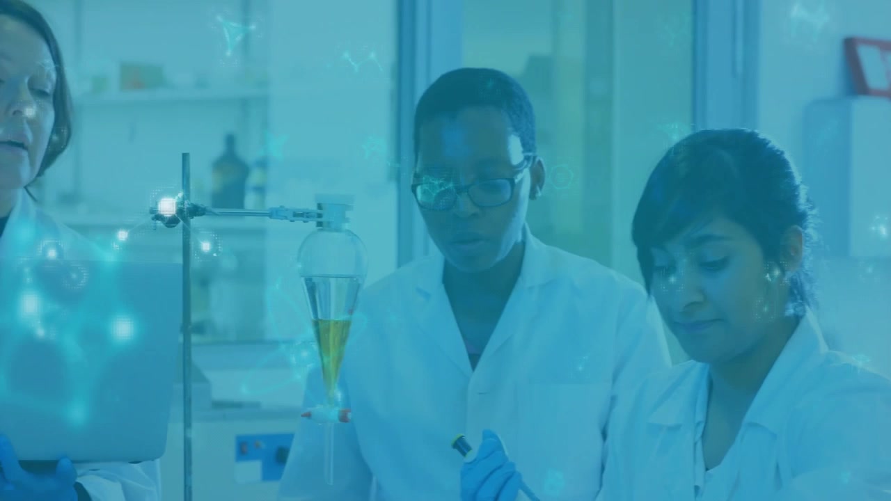 Diverse Team of Scientists Conducting Research in a Laboratory
