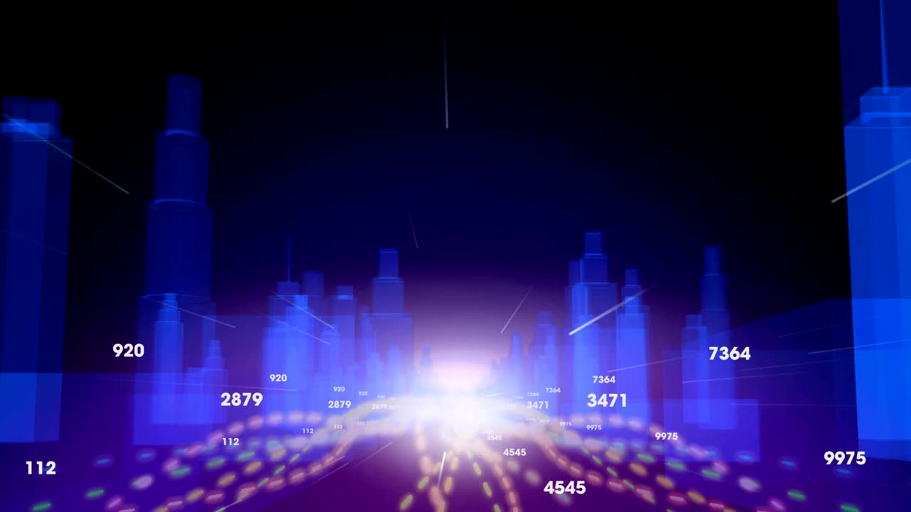 어두운 배경의 도시 풍경 4k