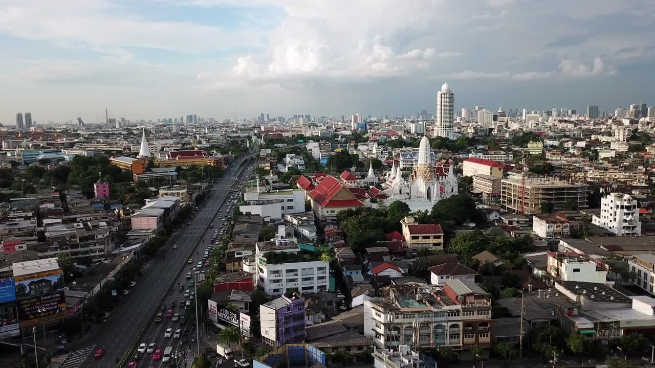 vista aérea de la ciudad de bangkok, tailandia. asia sureste