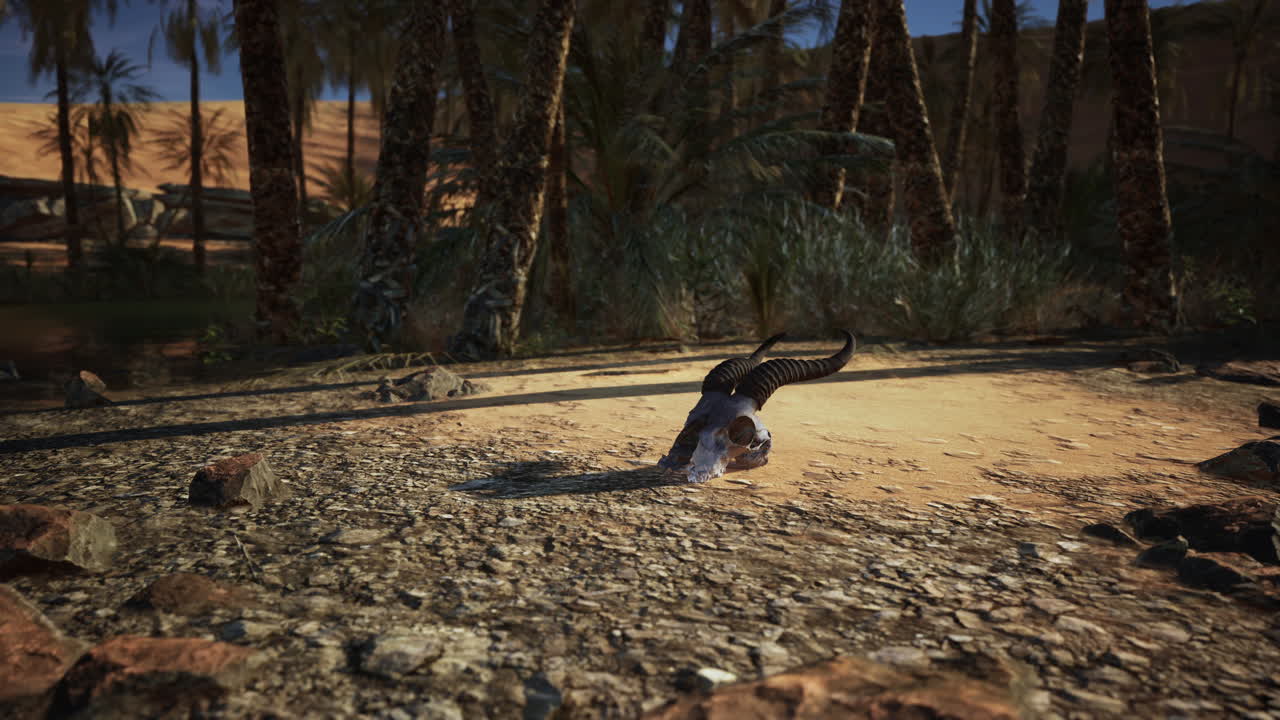 사막 에 있는 동물 의 두개골