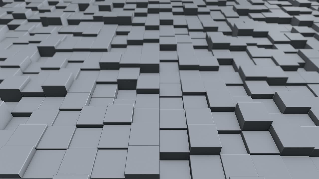 paisaje de cubo gris que crece de manera abstracta