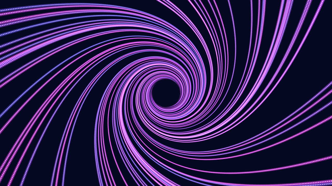 사이키델릭 환상 네온 무지개 선 어두운 구 ⁇