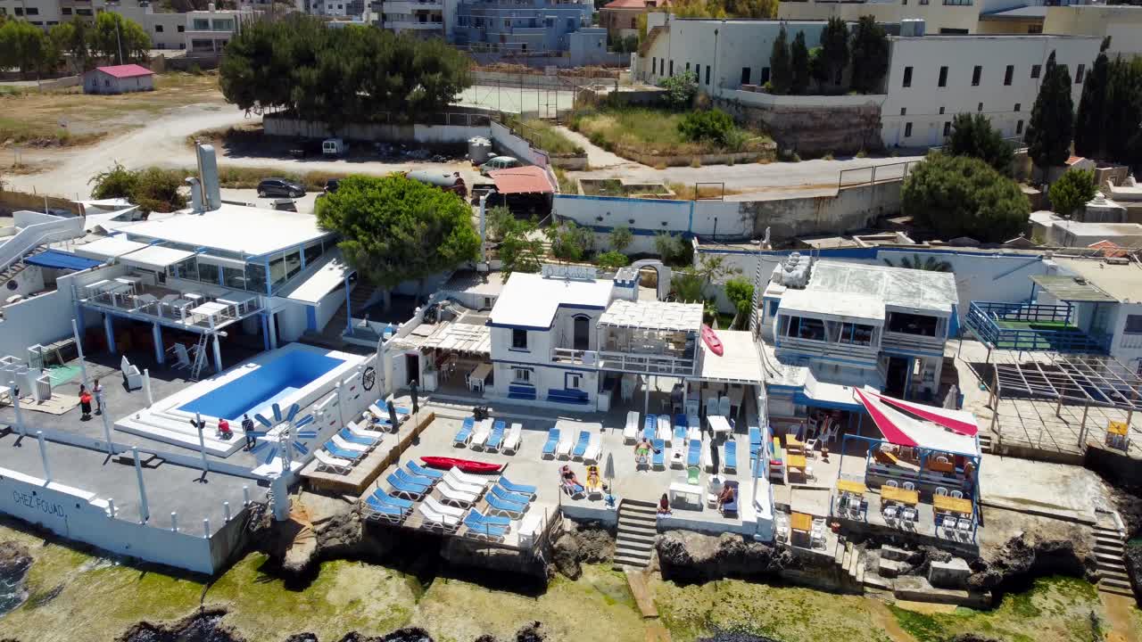 레바논 안페의 경치 좋은 관광지 - 공중 드론 샷