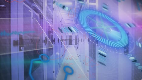 animación de ecuaciones matemáticas a través de la interfaz con procesamiento de datos contra la sala de servidores.