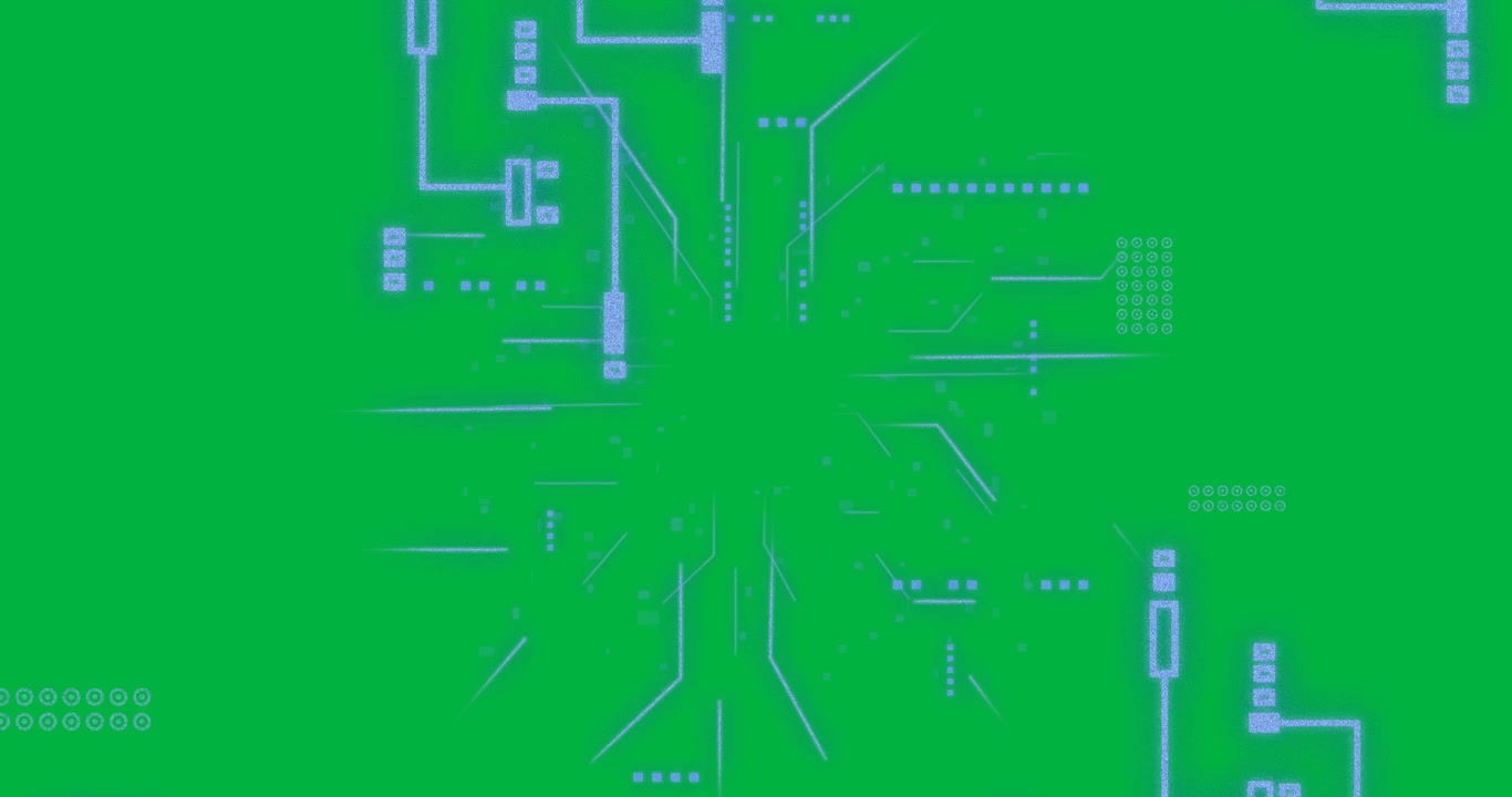 Animation of artificial intelligence data processing over transparent background