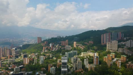 panoramic view of medellin and the aburra valley between the andes mountains