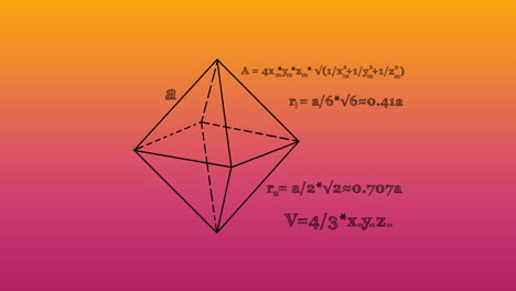 animation of mathematical data processing over pink background