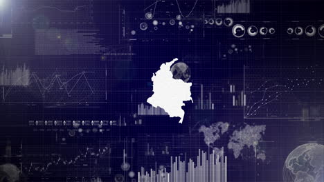 Unternehmenshintergrund-Des-Landes-Kolumbien-Mit-Abstrakten-Elementen-Von-Datenanalysediagrammen.-Ich-Zeige-Ein-Technologisches-Video-Zur-Datenanalyse-Mit-Globus,-Wachstum,-Grafiken-Und-Statistischen-Daten-Des-Landes-Kolumbien