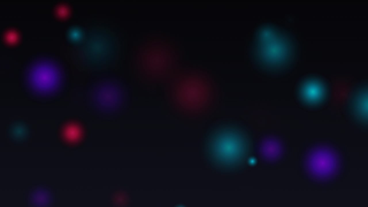 Abstract Motion Background with Floating Neon Bokeh Lights