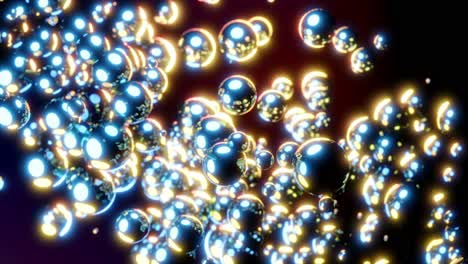 abstract 3d render of glowing spheres