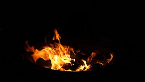 fire slow motion - mesmerizing night camping log firepit flames 180fps