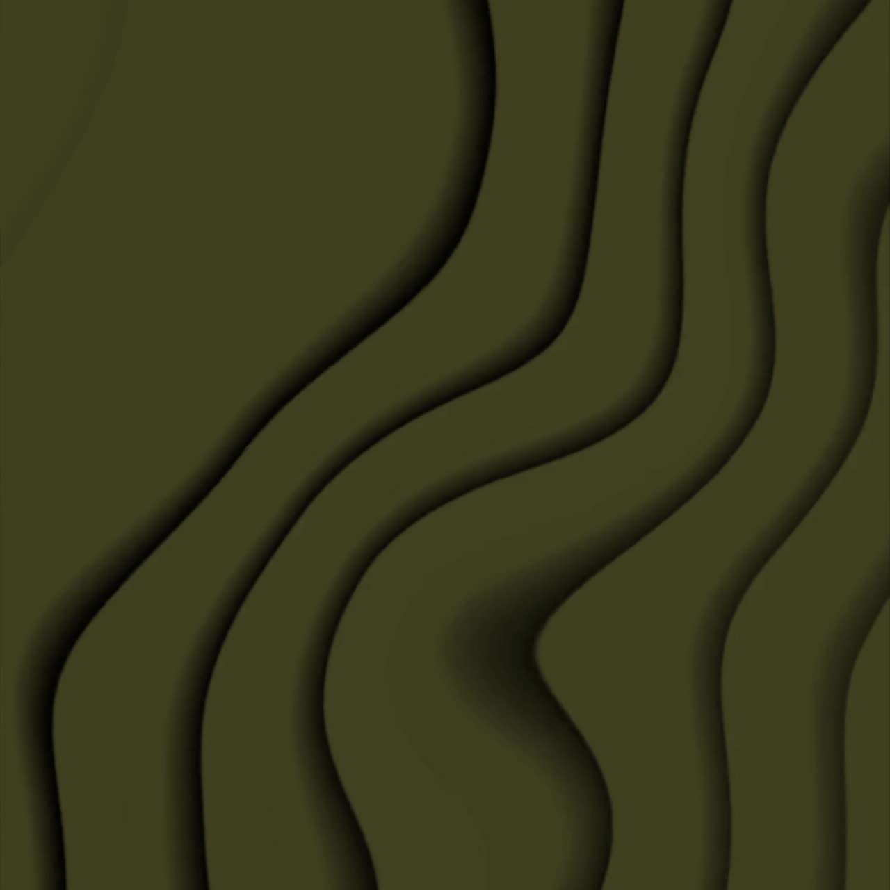 Abstract Dark Green Wavy Lines Moving Seamlessly