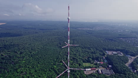 aerial view from a high point of the city