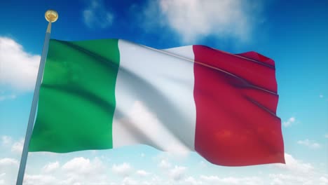 4k highly detailed flag of italy loopable