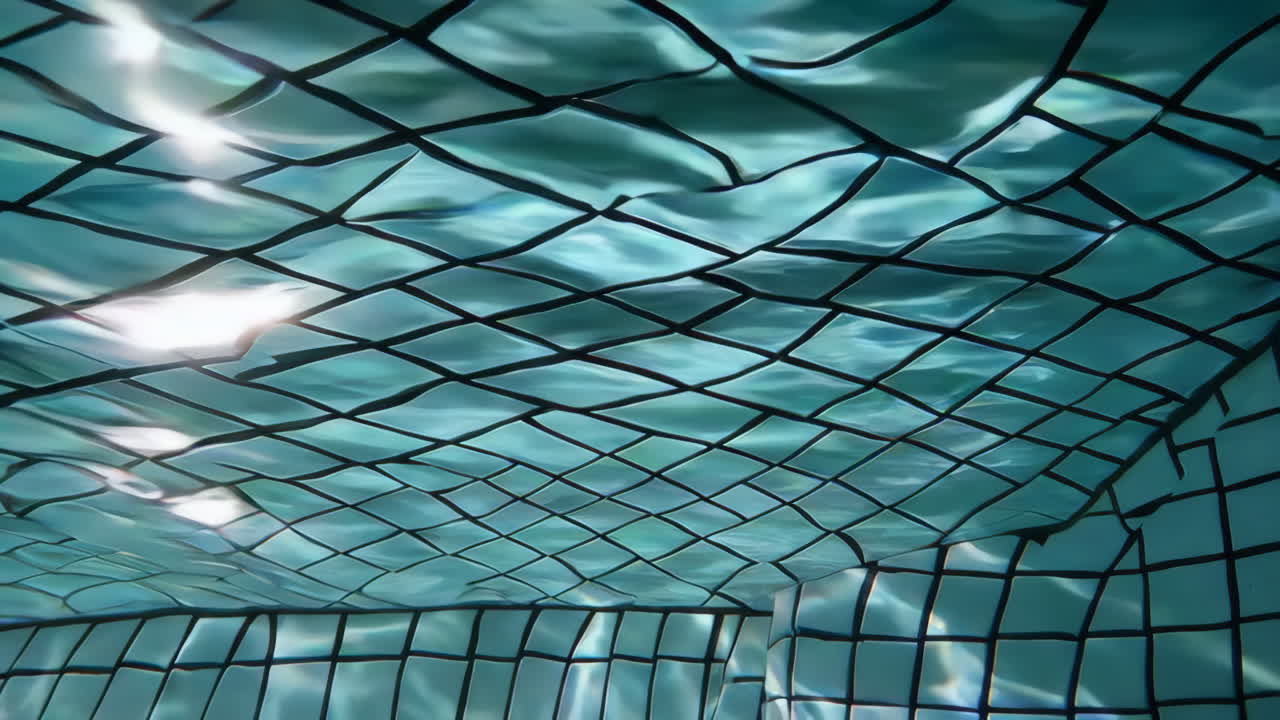 La vista sottomarina di una piscina