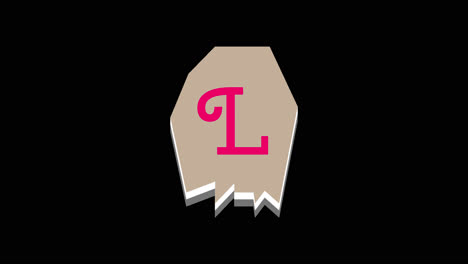 3d capital letter l graphic design