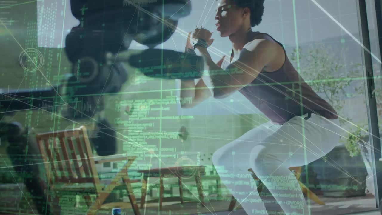 animación de la red de conexiones sobre el ejercicio de hombres biraciales