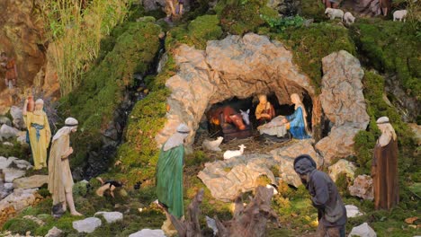 beautiful nativity scene at the church of st