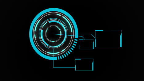 animación del escaneo del alcance y el procesamiento de datos