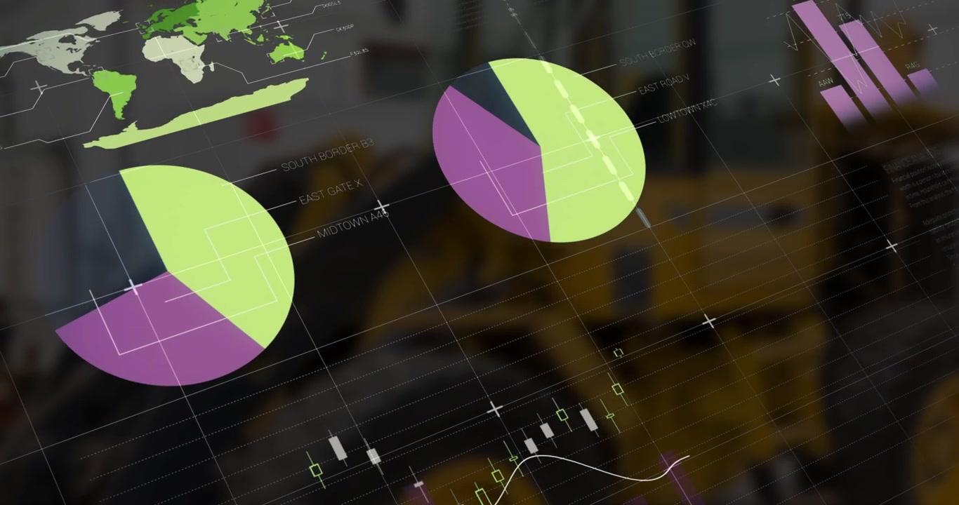 Financial Data Analytics Overlay on Industrial Construction Equipment