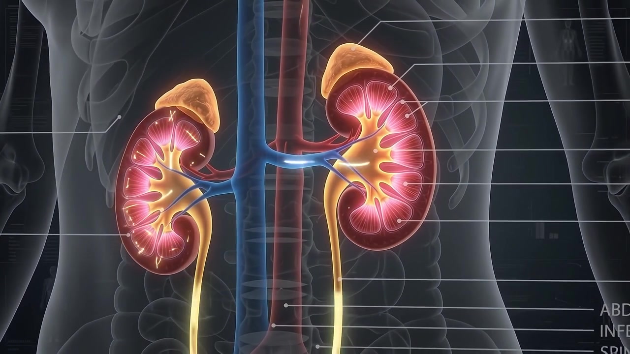 3D Medical Animation of Human Renal System Anatomy