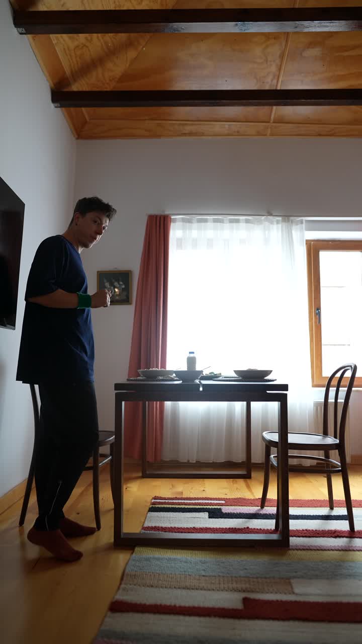 Dining Room Scene with People