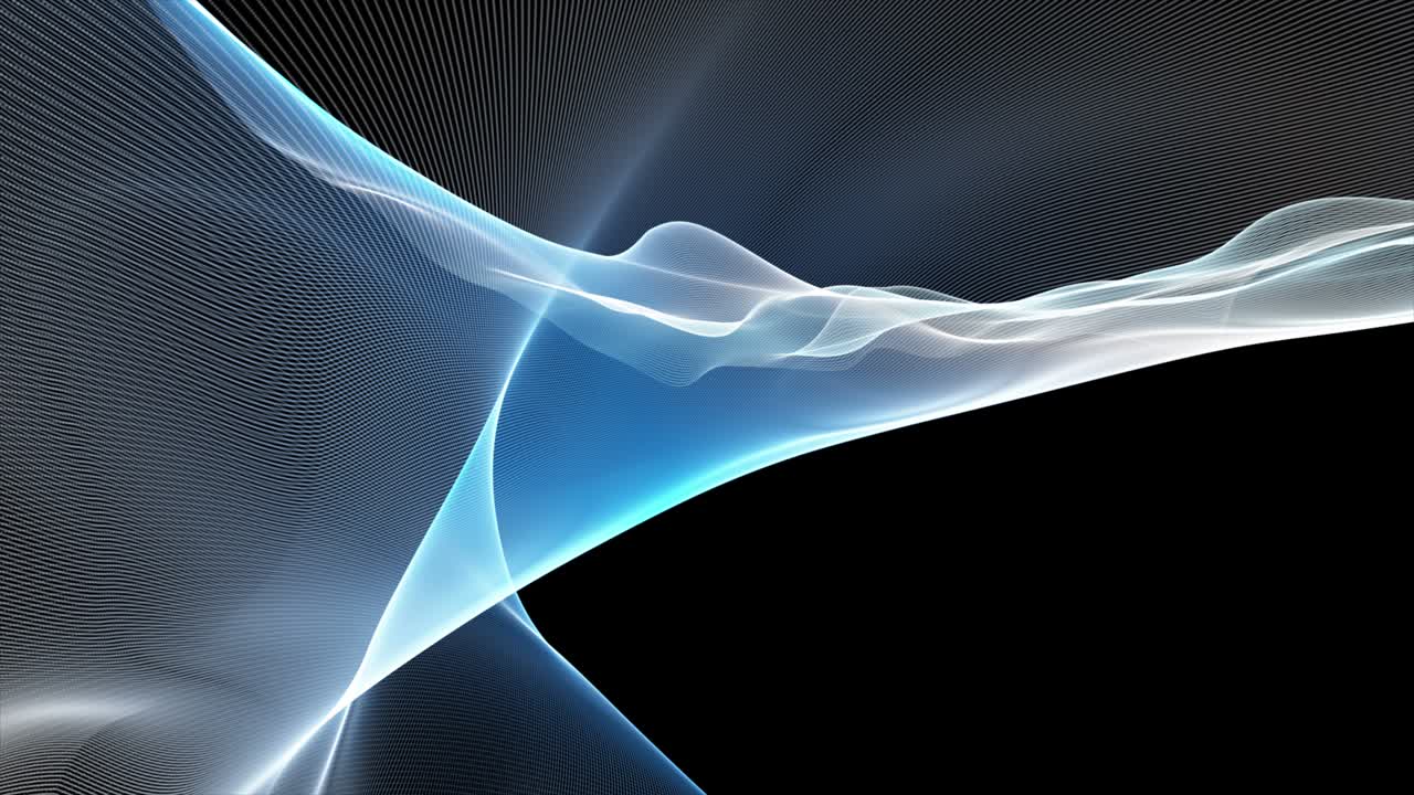 느린 움직임의 입자 파동 물체와 텍스트를위한 공간, 4096x2304 루프 4k