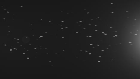 highly detailed animation of black sparks produced by an off-screen emitter.