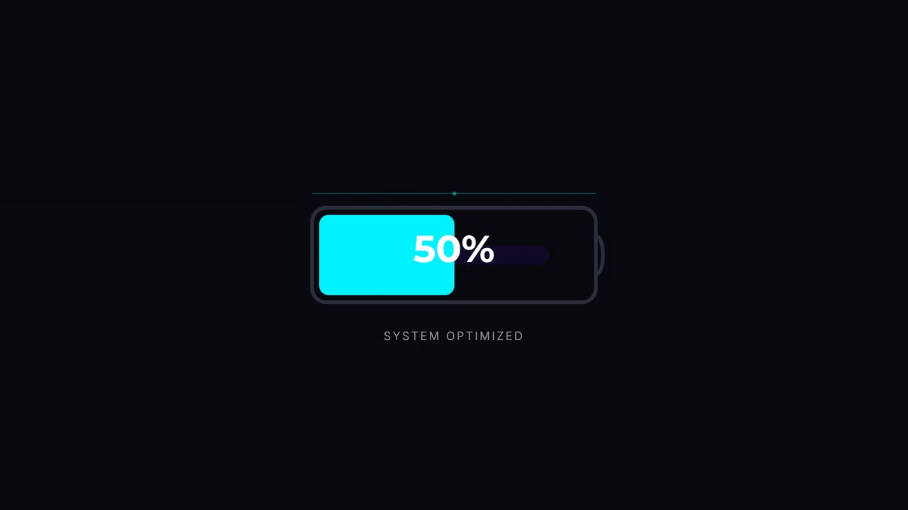 Digital Battery Charging Progress Bar Animation
