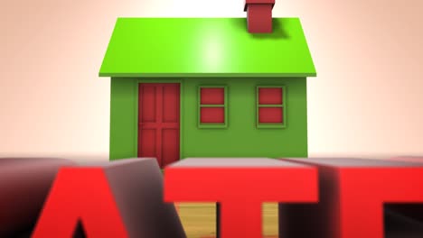 interest rates on real estate property market and home loans 3d animation title