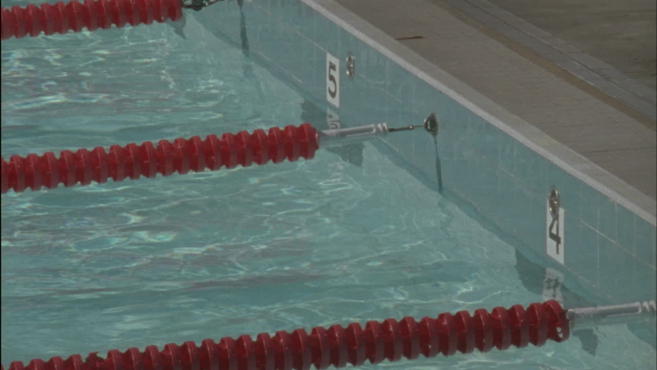 A man finishes first in a swimming competition