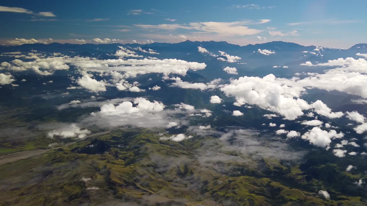 vista panorámica de la cordillera de finisterre, antena de papua nueva guinea