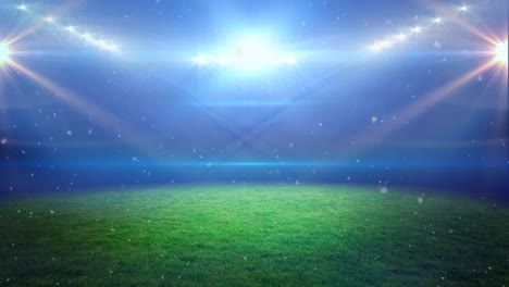 Animation-of-dust-floating-over-sports-stadium-at-night