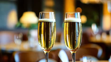 two glasses of champagne