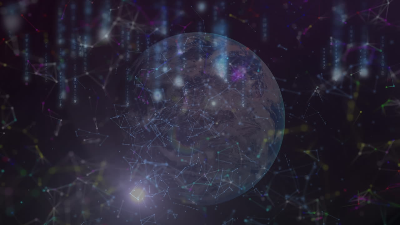 Animation of network of connections over globe