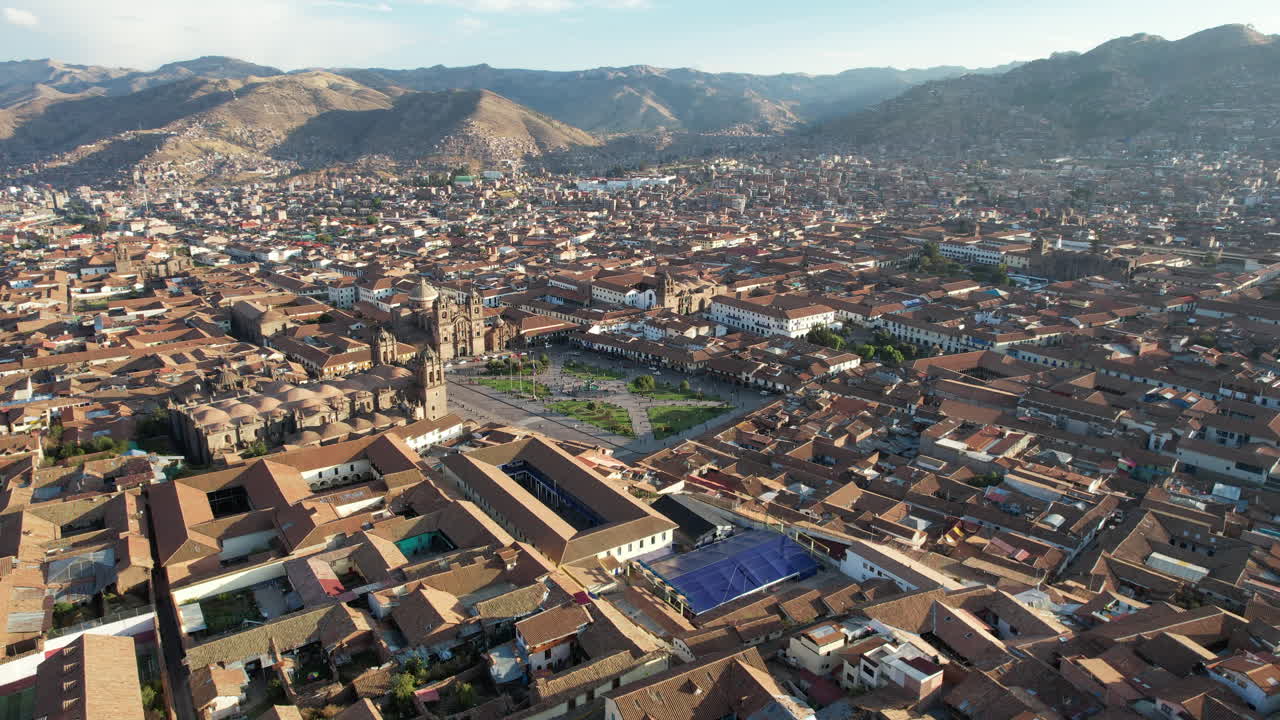Flyover in the city of Cusco Peru