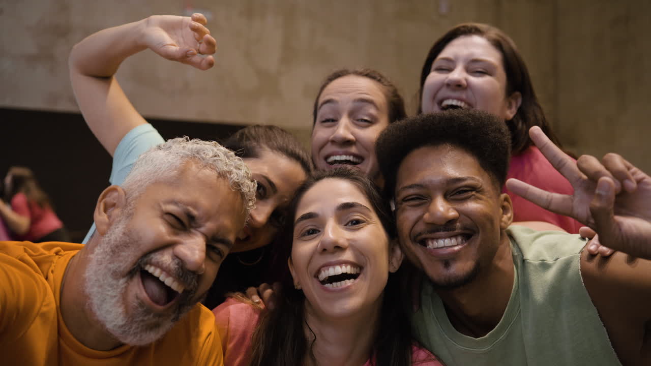 Group Selfie of Happy Friends